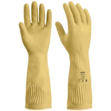 Imagem de Luva Para Limpeza Antiderrapante Látex Natural Cano Longo EPI Com CA 9567 Danny