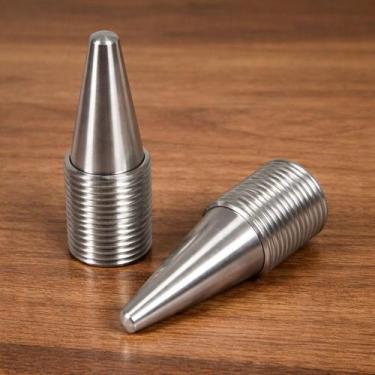 Imagem de Kit 10 Formas Cones 10cm Escovados para Cone de Churros - Pontual Util