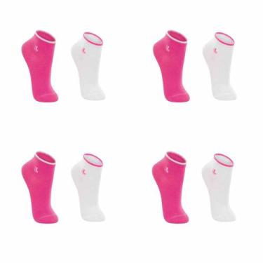 Imagem de Kit 8 Meias Lupo Infantil Cano Curto Algodão Macio Respirável Uso Diár