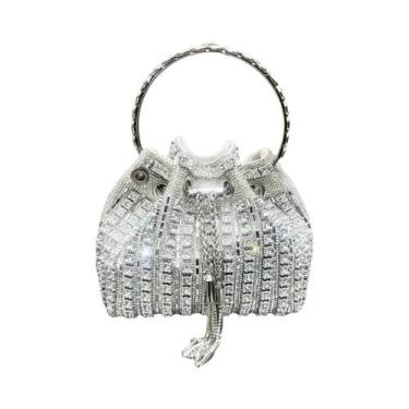 Imagem de Bolsa De Ombro De Luxo Para Mulheres Com Cristais E Strass, Clutch Des