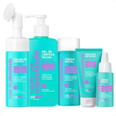 Imagem de Kit LabPop by Labotrat Hater da Oleosidade: Espuma, Gel de Limpeza, Tônico, Máscara e S...