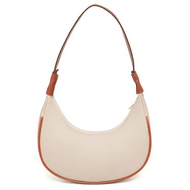 Imagem de Bolsa Feminina OEM Meia Lua Branca Pequena Skybag Off White Leve para Uso Diário Festas...