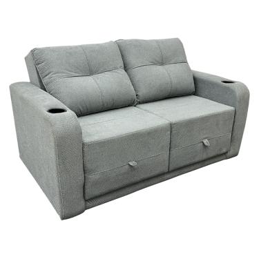 Imagem de Sofá Cama 2 Lugares 1,47m Com Porta Copo e Almofadas Kate