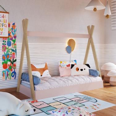 Imagem de Cama Infantil Cabana Lila Completa Moveis