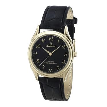 Imagem de Relógio CHAMPION feminino dourado preto quartz CH22219N