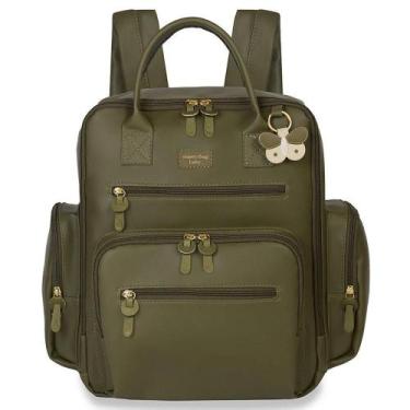 Imagem de Mochila de Maternidade MasterBag Urban Borboleta Oliva, Verde