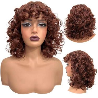 Imagem de Peruca cacheada curta ruiva ombre hair encaracolada TT99/39A - LIONSWI