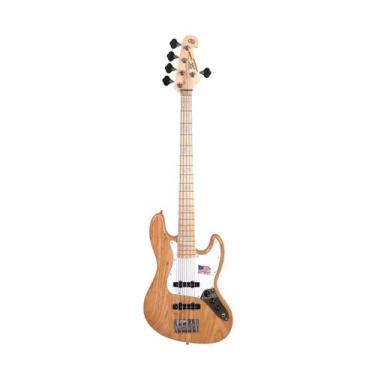 Imagem de Baixo sx sjb755 jazz bass 5c passivo em ash natural