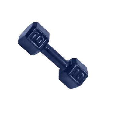 Imagem de Halter Sextavado Emborrachado Para Musculação Academia 10 kg - Niterói