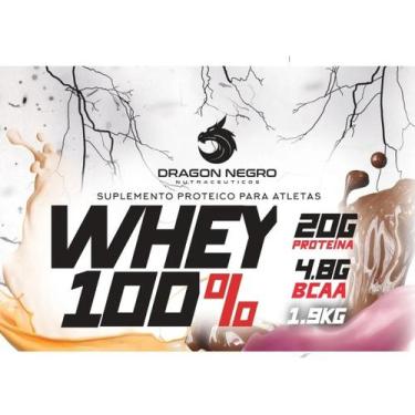 Imagem de Whey Protein Concentrado Premium 20g Proteína 1900kg Choco B - DRAGON 