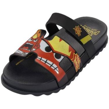 Imagem de Chinelo Infantil Menina Slide Disney Tira H Divertidamente 2, Preto, 3