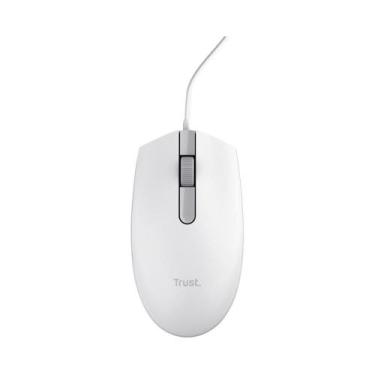 Imagem de Mouse Trust TM-101, Design Ambidestro, 3 Botões, 1200 DPI, USB, Branco