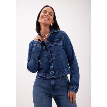 Imagem de Jaqueta jeans feminina cropped lunender 0055j, GG