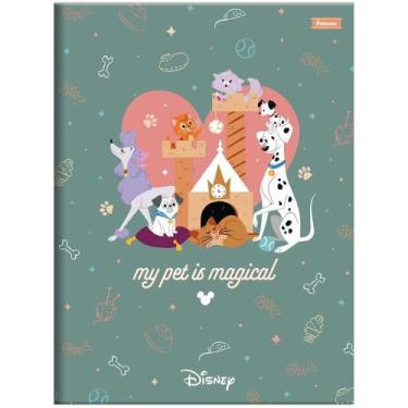 Imagem de Caderno Brochura Capa Dura Universitário Disney Pets 80 Folhas FORONI