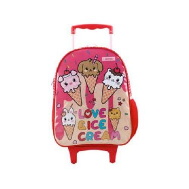 Imagem de Mochila de Rodinhas 16 Grande 40cm Infantil Sorvete Xeryus 12320