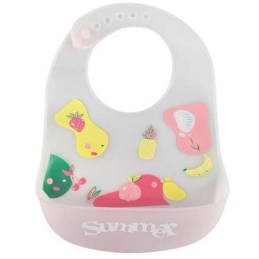 Imagem de Babador Infantil Frutas Impermeável C/ Bolso pega Migalhas - Castela -