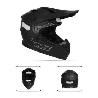 Imagem de Capacete Infantil Ims Revo Preto Fosco, L-51