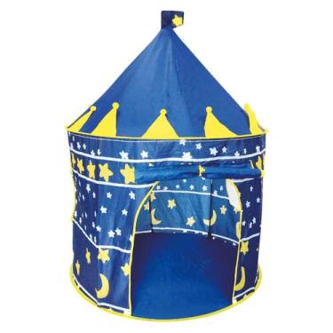 Imagem de Barraca infantil grande castelo 1,5m menino azul montável - Importway