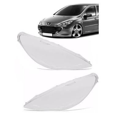 Imagem de Par Lente Farol Principal Peugeot 307 2007 2008 09 2010 2011 - bbs