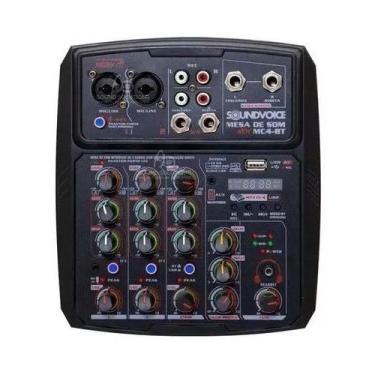 Imagem de Mesa De Som 4 Canais Usb Efeito BT Interface MC4 BT- Soundvoice