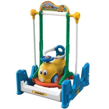 Imagem de Playground Infantil 4 em 1 Balanço Carrinho Gangorra Pula-Pula Lazer P