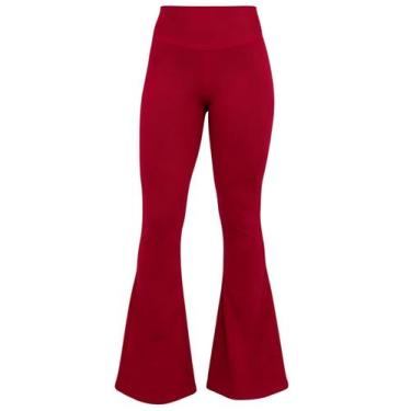 Imagem de Calça Flare Nay Sport CL31 Feminina Cós Largo Poliamida T. P/G, P, 03,