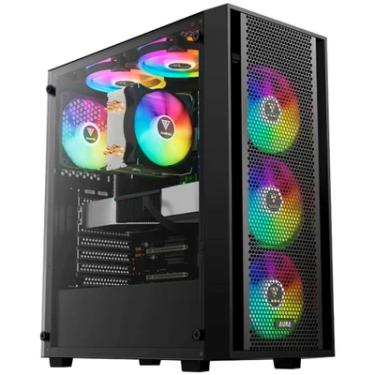 Imagem de Gabinete Gamer Mid Tower 4 Fan ARGB Gamdias Aura Gc2 Elite ARGB Preto