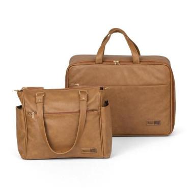 Imagem de Kit Maternidade Bolsa e Mala Corah Caramelo - Alce
