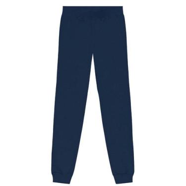 Imagem de Calça jogger infantil menina em moletom Brandili, 2, Azul