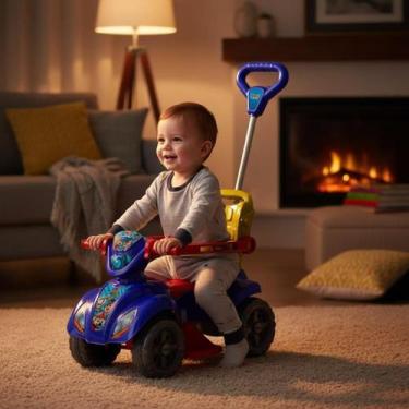 Imagem de Quadriciclo Infantil Dog Azul para Menino com Assento Confortável e Ro