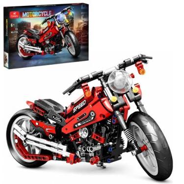 Imagem de Moto Esportiva Blocos de Montar Motorcycle 470 Peças CBS0108 - Castela