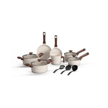 Imagem de Jogo de Panelas Com 10 Peças Mimo Style Pratic Cook Mármol - 10526 PJ1
