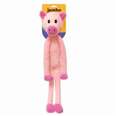 Imagem de Mordedor Pelúcia Longleg Porco Com 5 Apitos Jambo Cães