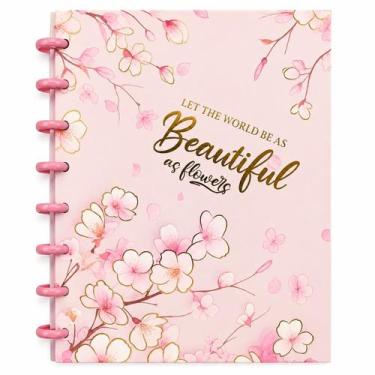 Imagem de Caderno De Disco A5 Pequeno Floral Beautiful As Flowers Capa Dura 80 F