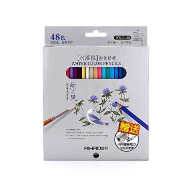 Imagem de Lápis de cor solúvel em água 48 cores, adequado para pintura, enchimento e pintura