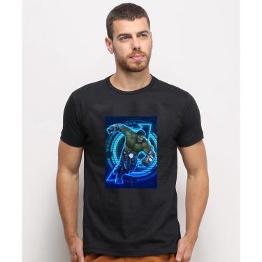 Imagem de Camiseta masculina Preta algodao Homem de Ferro Arte Vingadores