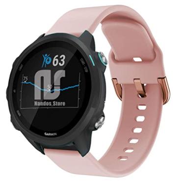 Imagem de Pulseira NSmar compatível com Garmin Forerunner 245 645 Music Vivomove Vivomove HR and Active 3 - Nandos-Store (Rose 2)