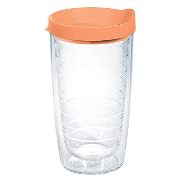 Imagem de Tervis Copo de viagem com tampa transparente e colorido, feito nos EUA, com parede dupla, mantém as bebidas frias e quentes, 473 ml, tampa Citrus Sunrise