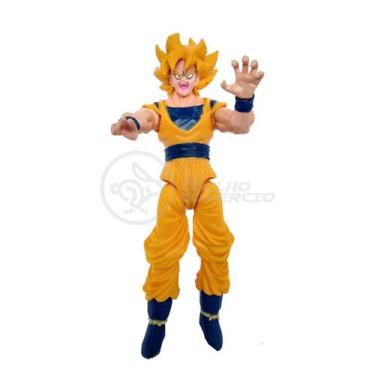 Boneco Dragón Ball Goku Prata 16cm Coleção Brinquedo - Araujo