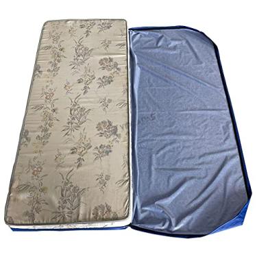 Imagem de Capa Anti Alérgica Impermeável Hospitalar Silenciosa Para Colchão de Solteiro Azul (A 20 x L 88 x C 188)