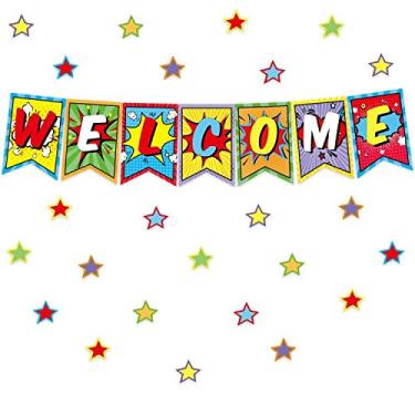 Imagem de Conjunto de quadro de avisos Welcome Bulletin para decoração de sala de aula