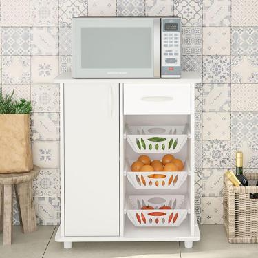 Imagem de Fruteira Politorno Facility com 1 Gaveta, 1 Porta e 3 Cestas