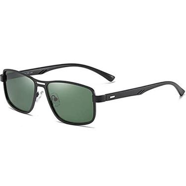 Imagem de Óculos de Sol Masculino BARCUR Quadrado Armação de Aço Inoxidável tr90 Proteção uv400