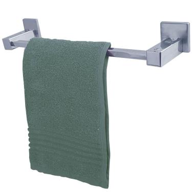 Imagem de Toalheiro Aço Inox 30cm Suporte Porta Toalha De Rosto Lavabo