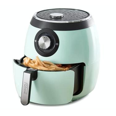 Imagem de DASH Fritadeira de ar elétrica deluxe + fogão de forno com controle de temperatura, cesto de fritar antiaderente, guia de receita + recurso de desligamento automático, 1.700 watts, 1.700 litros - água
