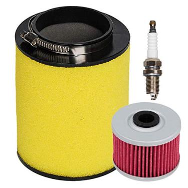 Imagem de Limpador de elementos de filtro de ar HIFROM ATV 17254-HP5-600 com filtro de óleo Spark Plug Tune Up Kit para Honda Rancher 420 TRX420 TRX420FE TRX420FM TRX420TE TRX420TM 2007-2013