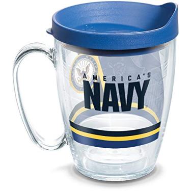 Imagem de Tervis Feito nos EUA com parede dupla azul marinho isolado copo mantém as bebidas frias e quentes, caneca de 473 ml, sempre orgulhoso