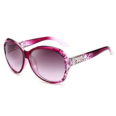 Imagem de Óculos de Sol Vintage Redondo Feminino Retro Designer Clássico Óculos de Sol Moda Moldura Grande Gradiente Feminino Óculos De Sol, Roxo, Outros