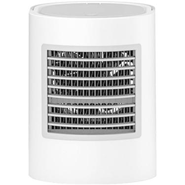 Imagem de Ar-condicionados, refrigerador de ar com alça portátil, ar condicionado de espaço pessoal, mini refrigerador de pântano USB de 3 velocidades ventilador de mesa sem lâmina - cinza pequena surpresa