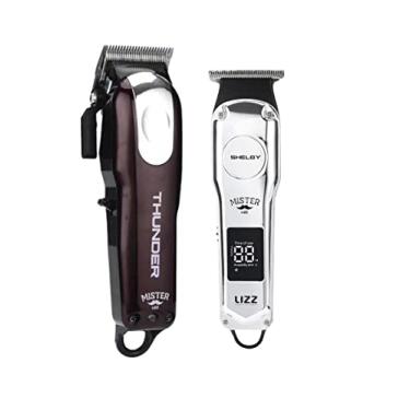 Imagem de Kit Máquina de Corte Mister Lizz Thunder Sem Fio + Acabamento Mister Shelby Sem Fio Bivolt Lizz